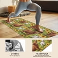 thumbnail image 4 of Green Highland Cow Sunflower Field Pattern Hot Yoga Mat Towel Non Slip for Hot Yoga - Quick-Drying Yoga Mat Cover with 4 Corner Pockets with Travel Bag - Hot Yoga Towel Non Slip 74"x26", 4 of 6