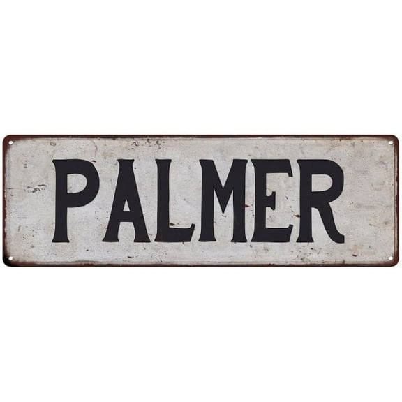 PALMER Vintage Look Gift Rustic Chic Metal Sign 6x18 206180036408