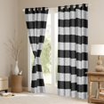 thumbnail image 3 of Manfei Teens Children Retro Grid Black Out Curtains,Abstract Vintage Plaid Curtains Pack of 2 (42x63 Each),Geometric Theme Bedroom Curtains,Super Cozy Room Decor, 3 of 6