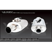 XForce VMK11-300 Varex Universal Oval Muffler, Center-In & Center-Out, 3" Flanged Inlet, 3" Single Wall Tip