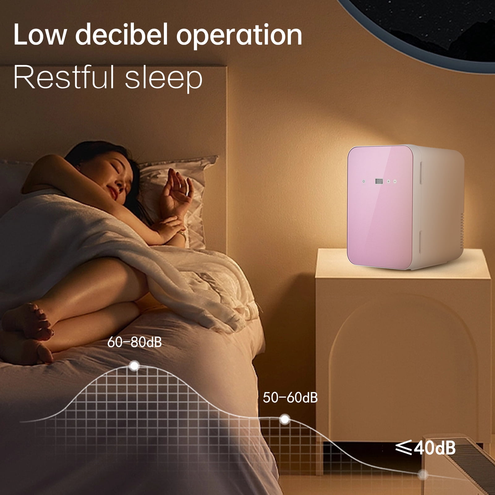 OWSOO  Refrigerator, 8L Capacity Portable Cooler and Warmer Fridge for Car/Bedroom/Office