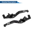 thumbnail image 7 of Unique Bargains Short Brake Clutch Levers for APRILIA SHIVER 900 2017-2020 6 Position Adjustable Motorcycle Handlebar Brake Lever T6 6061 Aluminum Alloy Black 1 Set, 7 of 7