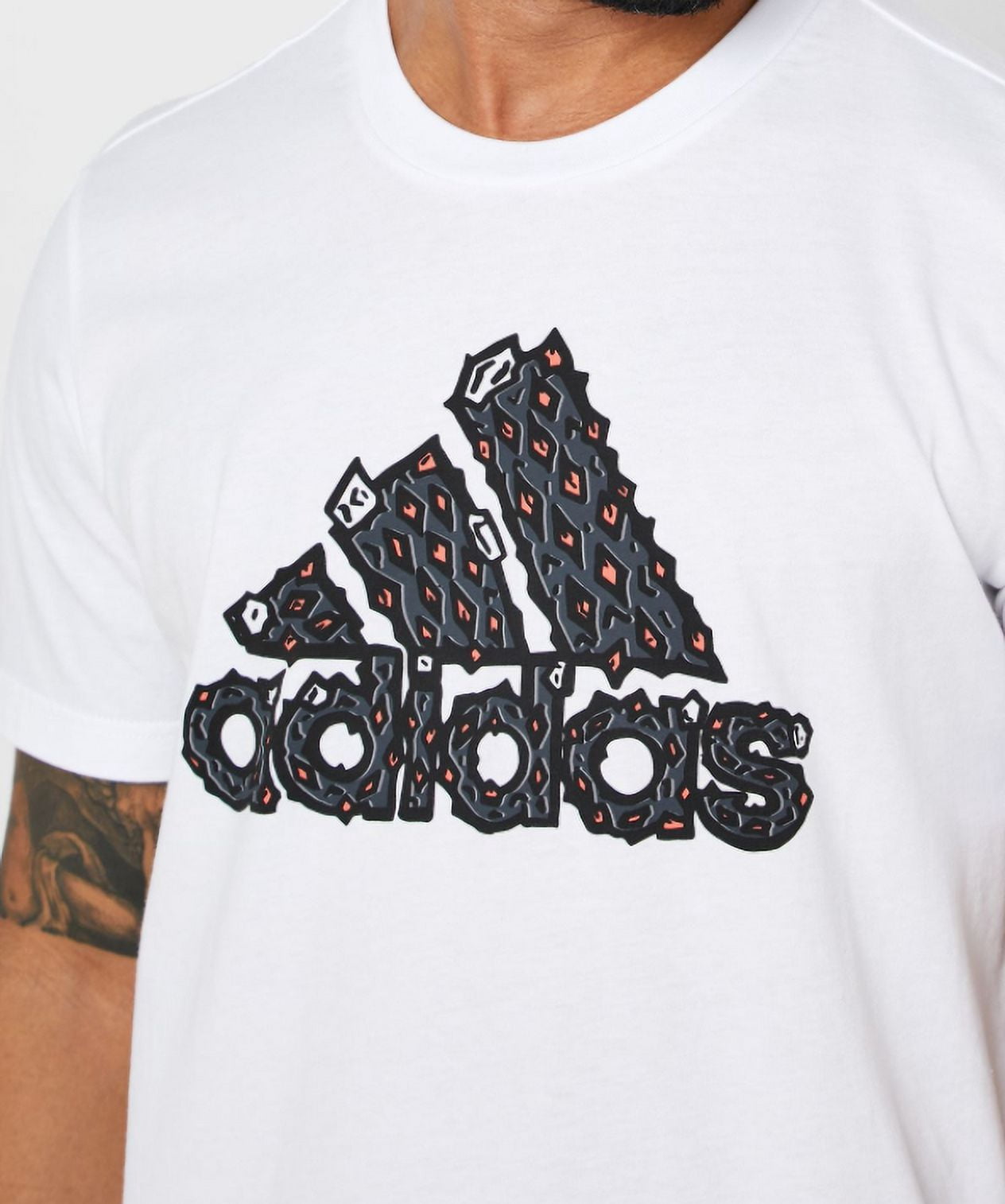 adidas Mens Logo Bos Football T-shirt,White/blanc,XL