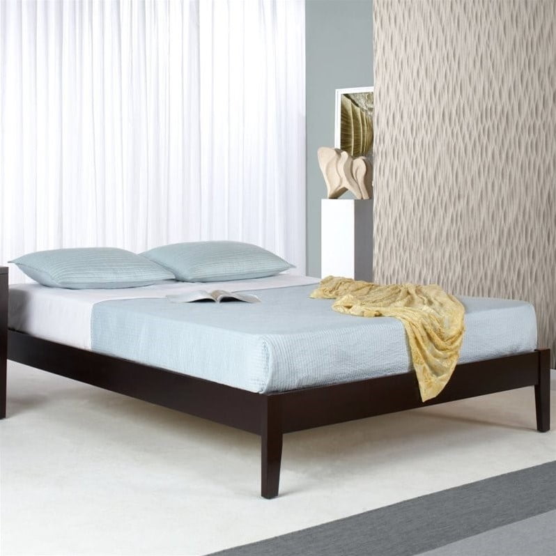 Modus Furniture Nevis Simple Platform Bed In Espresso Twin