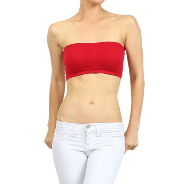 LAVRA Women's Plus Size Bandeau Bra, Strapless Basic Layer Tube Top with  Removable Padding 2X 3X 4X 