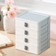thumbnail image 5 of Caja de almacenamiento de escritorio, estilo cajón, multifuncional, joyero cosmético, caja organizadora de papelería, estante de almacenamiento, estudiante, blanco, 5 of 6