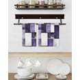 thumbnail image 3 of Purple Geometric Kitchen Dish Towels for Drying Dishes Set of 4, Vintage Oil Painting Contemporary Waffle Weave Microfiber Terry Hand Tea Bathroom Towels Quick Dry & Absorbent Towel 15.7x23.6, 3 of 7