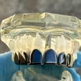 thumbnail image 2 of Black Grillz Permanent Cuts Perm Cut Six Top Teeth Pre-Made Hip Hop Mouth Grills, 2 of 6