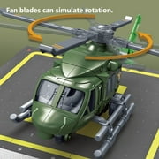 Coollooc Kids Helicopter Toy Diecast Military Helicopter Model Kit,Pull Back Toy Helicopter,Toy Airplane with Rotatable Propeller,Helicopter Toys for Boys Age 4-7(ArmyGreen)