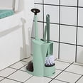 thumbnail image 2 of Toilet Brush and Plunger Set,Green 3 in 1 Bathroom Scrubber Plunger and Angled Toilet Bowl Brush & Scrubber Combo with Holder and Rim Cleaner for Camper,Rv,Apartment,New Home,Set of 1, 2 of 6