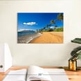 thumbnail image 3 of Elephant Stock Wailea Beach Wall Art - Horizontal Canvas Wall Art - Living Room Wall Decor - Beach Canvas - Orange And Green Decor - 12" x 8", 3 of 8