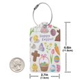 thumbnail image 2 of Rocae Happy Easter1 for Leather Luggage Baggage Tags ID Label Privacy Cover ID Label with Stainless Steel Loop and Address Card, 2 of 5