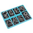 thumbnail image 2 of MesaSe Nine Ring Set Links Game Chinese Puzzle Kid Adult Brain Teaser Toy, 2 of 6