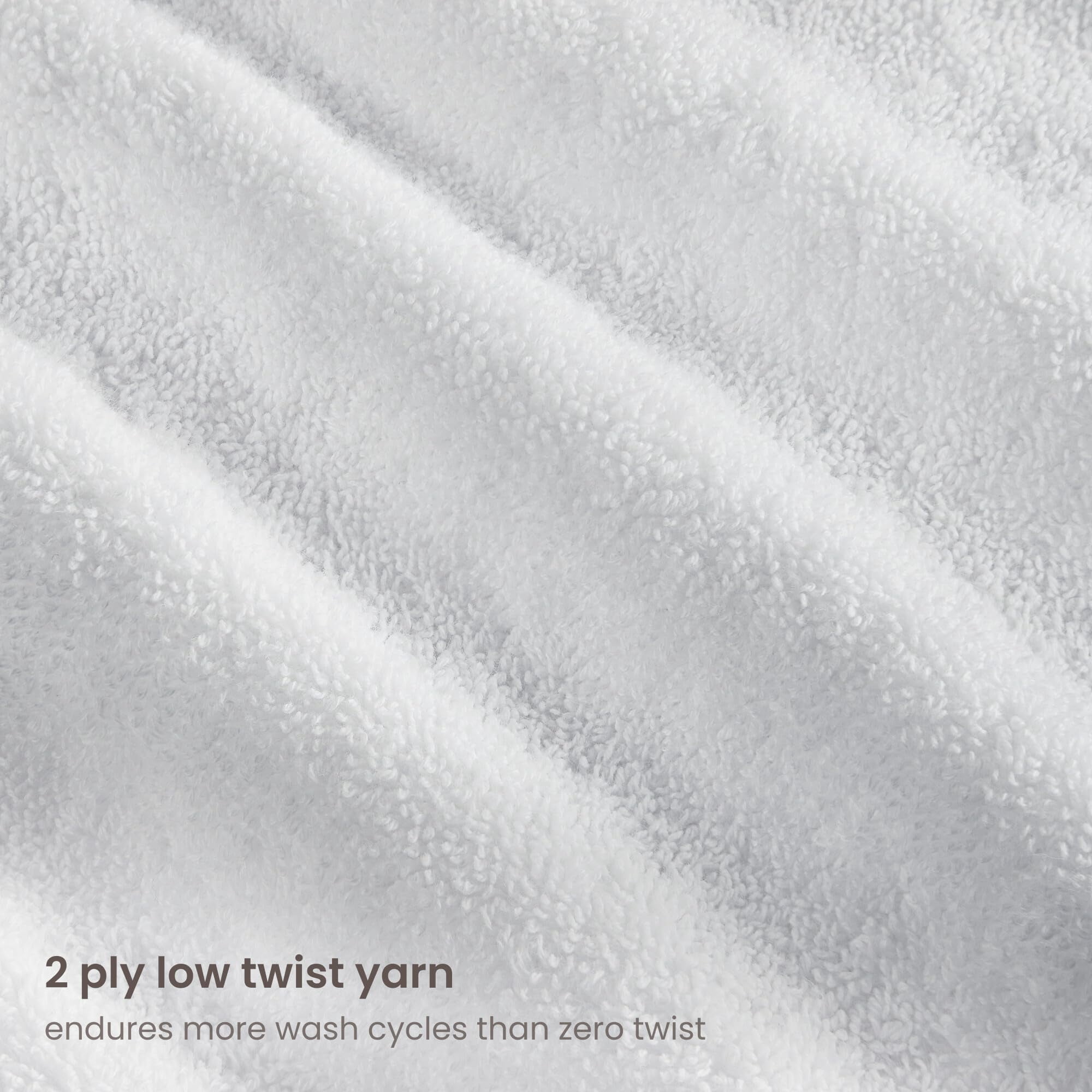 Bioweaves 100% Organic Cotton 700 GSM Plush 6-Piece Towel Set - 2 Bath Towels, 2 Hand Towels & 2 Washcloths - White