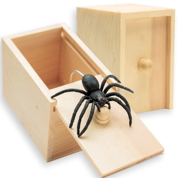 Fun Spider Money Surprise Box,Rubber Spider Prank Box,Handcrafted Spider in Box Prank