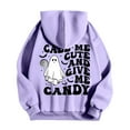 thumbnail image 4 of Mens Hoodies Casual Halloween Ghost Print Pullover Warm Long Sleeve Comfortable Hooded Sweatshirt Fall Winter Streetwear Loose Sweatshirts for Men Purple S, 4 of 4