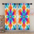 thumbnail image 5 of Blackout Kids Curtains,Colorful Rainbow Tie Dye Spiral Pattern Childrens Insulated Curtains Set Of 2,Bedroom Essentials,Toddler Room Decor 52"x63", 5 of 5