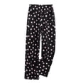 thumbnail image 3 of 2026 Wide Leg Women's Pajama Pants - Classic Print Sleep Lounge Pjs Pants with Pockets,Soft Warm Flannel Pajamas Pants & Stretch Elastic Waistband Casual Lounge Pants for Pajama Party,Size:L, 3 of 6
