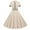 Beige, variant on Bigersell Short Sleeve Dress for Women Summer Female Crew Neck Short Sleeve Knee Length Vintage Dress Style D-65 Evening Dresses Regular Summer Dresses , Beige S