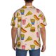 thumbnail image 3 of Balery Hamburger Pizza Camisa Casual de Manga Corta con Botones para Hombre, Texturizada, Estilo Cubano, para Playa, Verano-4X-Large, 3 of 5