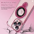 thumbnail image 3 of Magnetic for iPhone 15 Pro Max Case, [Compatible with Magsafe] [Military Drop Protection] [Built in Kickstand] Slim Shockproof luxury Plating Stand Case for iPhone 15 Pro Max 6.7'', Pink, 3 of 9