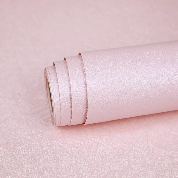 15.74" x 118" Pink Wallpaper Embossed Self Adhesive Peel and Stick