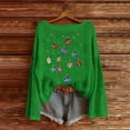 thumbnail image 6 of Oksale Sparkly Christams Sweaters Pullover for Women Trendy Boat Neck Xmas Sweater Soft Comfortable Tunic Tops for Holiday Green XXL, 6 of 6