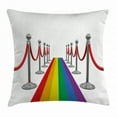 thumbnail image 1 of Pride Decorations Throw Pillow Cushion Cover, Colorful Carpet and Stanchions Ceremony Community Gay Parade Event Image, Decorative Square Accent Pillow Case, 18 X 18 Inches, Multicolor, by Ambesonne, 1 of 2
