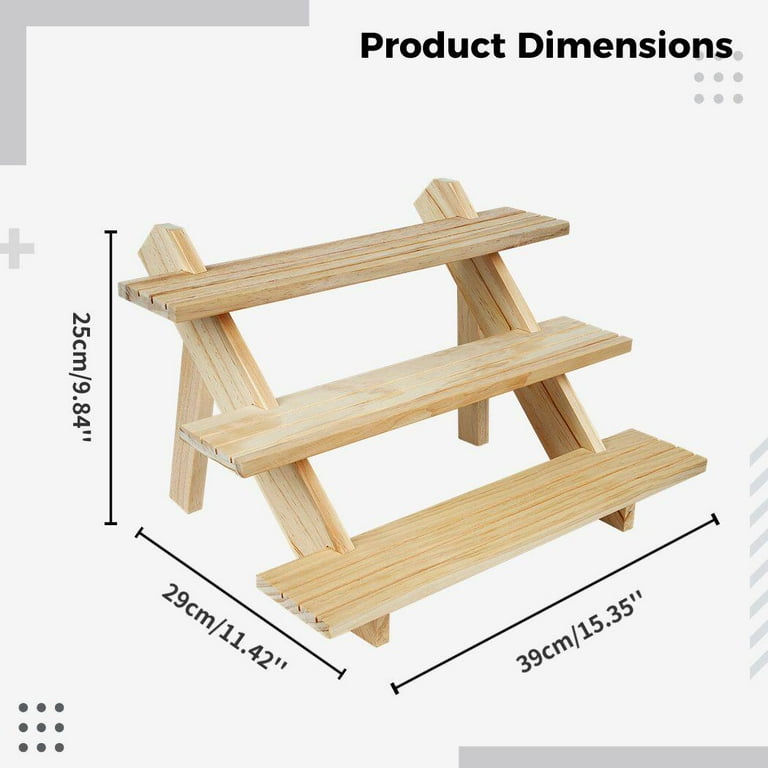 Timber display sale shelves