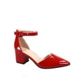 pointed toe chunky heels with ankle strap