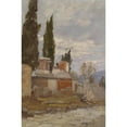 thumbnail image 2 of Marie Egner 11x14 Black Ornate Wood Framed Double Matted Museum Art Print Titled: Southern Landscape, 2 of 5