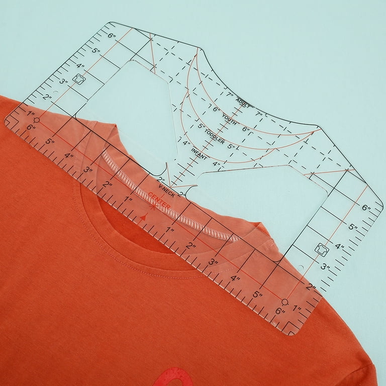 Acrylic Tshirt Measurement Tool Tshirt Ruler Guide T Shirt Ruler for Heat  Press Sublimation Heat Transfer