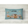 thumbnail image 2 of Brindle Mastiff Sweet Home Canvas Fabric Decorative Pillow, 2 of 4