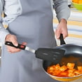 thumbnail image 5 of Yoloke Stainless Steel Spatula, Metal Slotted Turner for Cast Iron Skillet, Thin Blade and Heat Resistant Silicone Handle, Great for Egg, Cookie, Meat, Crep, 5 of 5