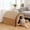 Brown, variant on Covered Cat Bed - Removable Shelter for Small Pets, Soft Washable Tent Design with Fabric, Indoor Pet Hideaway for Cats, Puppies, and Small Animals in Home, Living Room, Bedroom, or Play Area