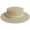 Beige, variant on Wide Brim Boater Straw Beach Hat, Packable Flat Crown Sun Hat for Summer Vacation