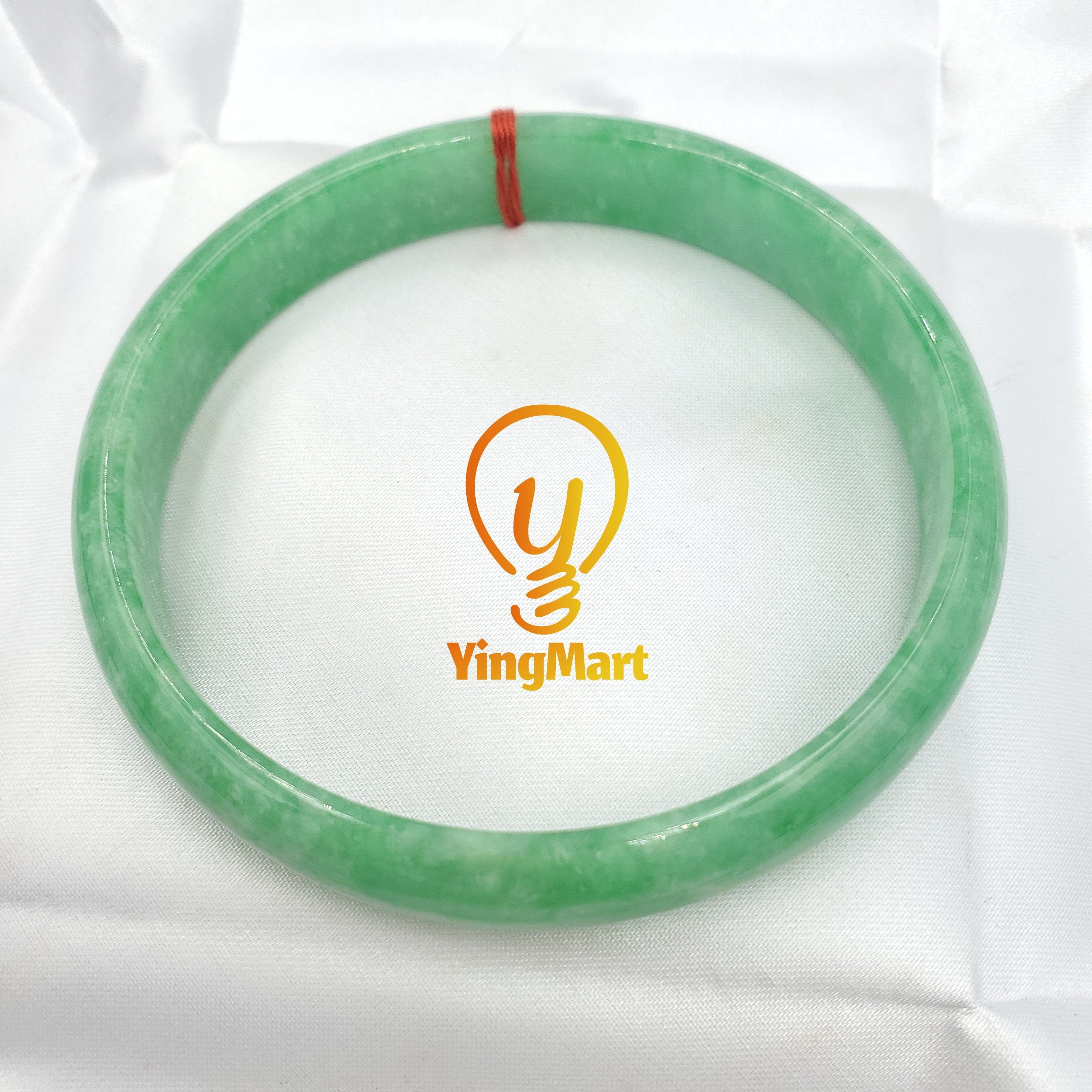 Green Jadeite Jade Bangle Bracelet 48–71mm | Vintage Gemstone Jewelry for Men – Mother days gift – Elegant Gift Bracelet for Sister, Grandma (64-65millimeters)
