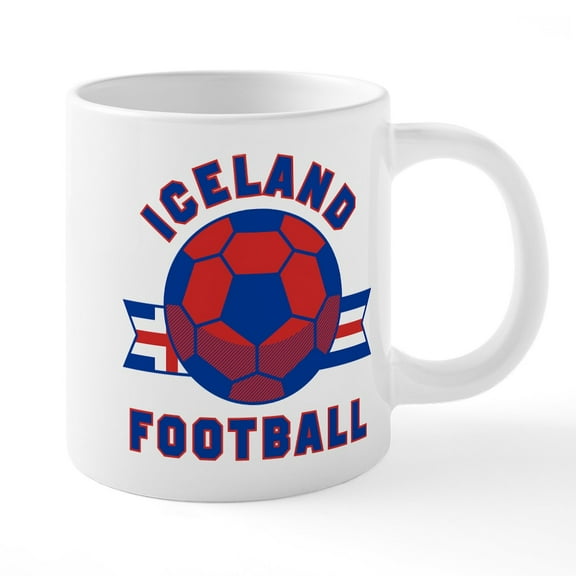 CafePress - Iceland Football Mugs - 20 Oz White Ceramic Mega Mug