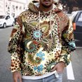 thumbnail image 2 of Valora Men Sweatshirt Men's Hoodies Sweatshirts Warm Pullover with Long Sleeve African Wind Print Design for Everyday Comfort Watermelon Red L, 2 of 4