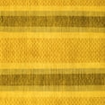 thumbnail image 1 of Ahgly Company Machine Washable Indoor Square Abstract Yellow Modern Area Rugs, 3' Square, 1 of 4