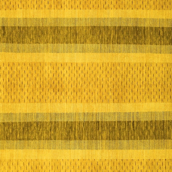 Ahgly Company Machine Washable Indoor Square Abstract Yellow Modern Area Rugs, 3' Square