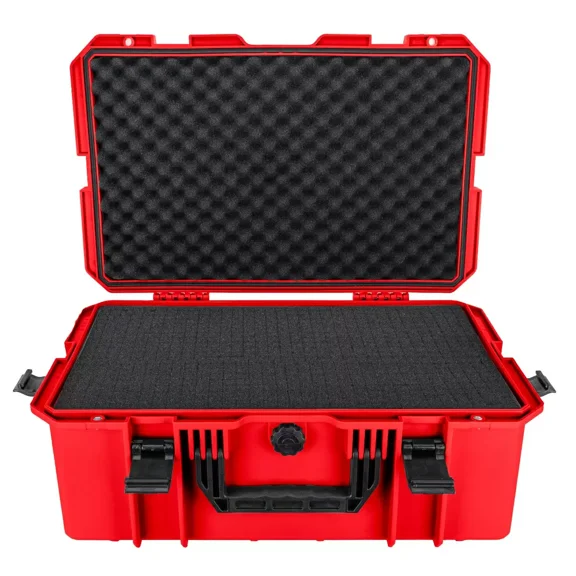 Eylar 21.6" Intact Series Carry-On Hard Camera Case, Lightweight and Durable Stacker Design with Foam (Red)