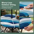 thumbnail image 3 of Round Outdoor Tablecloth with Umbrella Hole and Zipper, Blue Ombre Fitted Table Cover with Elastic Edge for 45-54 Inch, Modern Geometric Abstract Art Moire Waterproof Patio Tablecoths for Picnic, 3 of 9