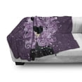 thumbnail image 3 of Fashion Soft Flannel Fleece Throw Blanket, Fashion Woman Portrait Messy Hair with Hearts Falling, Cozy Plush for Indoor and Outdoor Use, 60" x 80", Eggplant Black and Lilac, by Ambesonne, 3 of 6