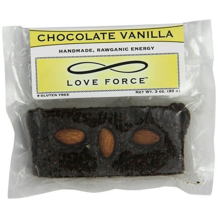 Love Force Chocolate Vegan Energy Bar, Vanilla Rawganic, 3
