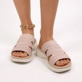 thumbnail image 5 of Rexoro Women Breathable Knit Slippers Lightweight Non-Slip Sandals Slip On Shoes Indoor Outdoor Summer Casual Daily Wear Pink 6, 5 of 6