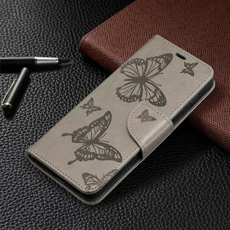 QWZNDZGR Butterfly leather Wallet Phone Case For Huawei P50 P40 P30 P20 Pro Lite Mate 20 30 Pro Lite Psmart 2019 2020 2021 Cases