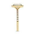 thumbnail image 3 of AFFY IGI Certified Lab Grown Diamond Halo Solitaire Engagement Ring, Center 8x6mm Emerald Cut Half Eternity Wedding Rings For Women In 18K Solid Yellow Gold F-G, VS-SI Quality (2.00 Cttw)-9.5, 3 of 6