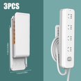 thumbnail image 4 of 3Pcs Self Adhesive Power Strip Holder Fixator Cable Organizer Clips Punch Free Socket Stand for Kitchen Home Office, 4 of 7