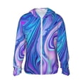 thumbnail image 1 of Balery Swirl Blue And Purple Sudadera ligera de manga larga con capucha y protección solar UPF 50+ para hombre y mujer, ideal para pesca y running-X-Large, 1 of 7